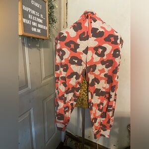 Anybody Coral and Grey Camo Joggers Size L